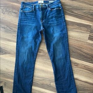 Frame Denim Le High Straight Jeans in Indigo